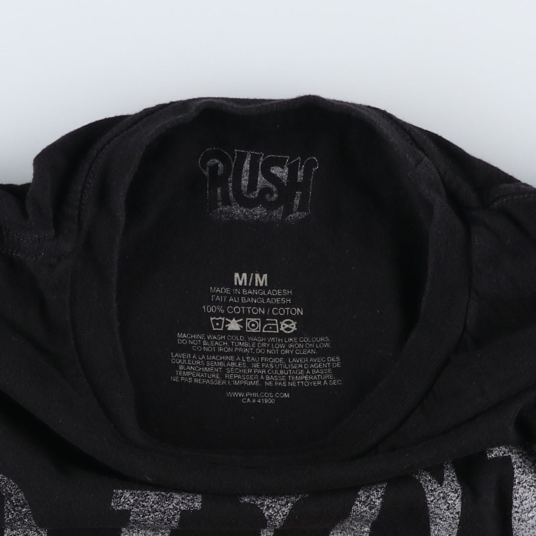 RUSH Band T-shirt, Men's Size M (equivalent) cotton black type Vintage Second Hand