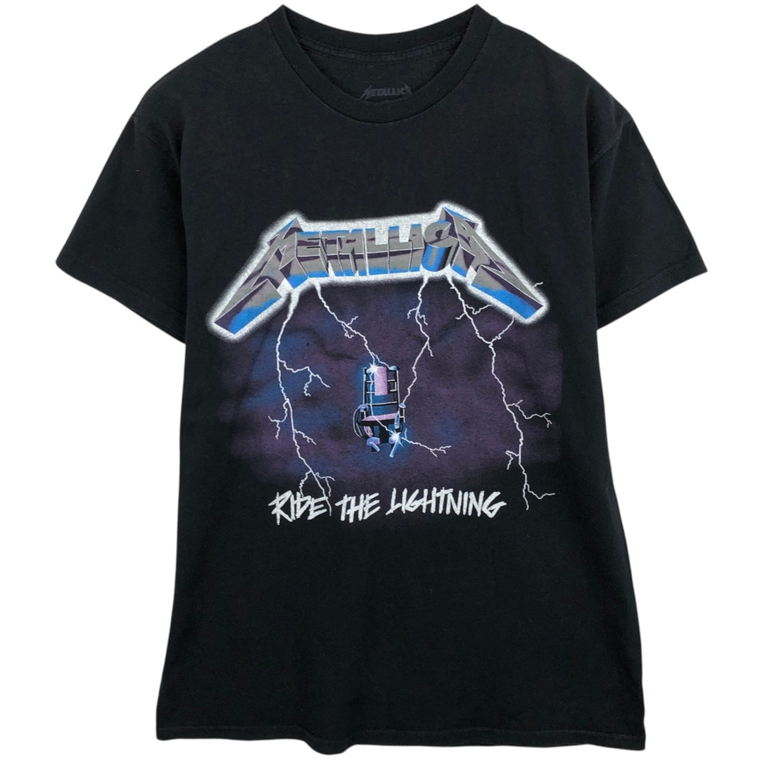METALLICA Metallica Band T-shirt Band T Men's M size cotton black type Vintage Second Hand
