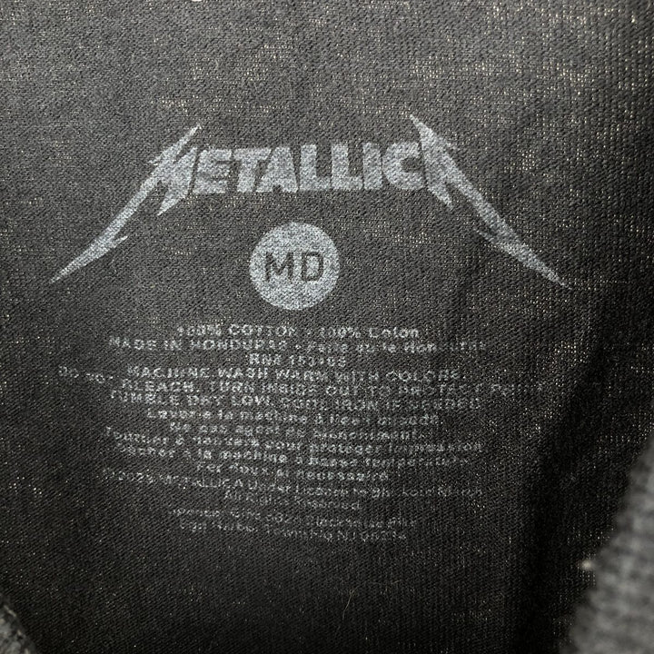 METALLICA Metallica Band T-shirt Band T Men's M size cotton black type Vintage Second Hand