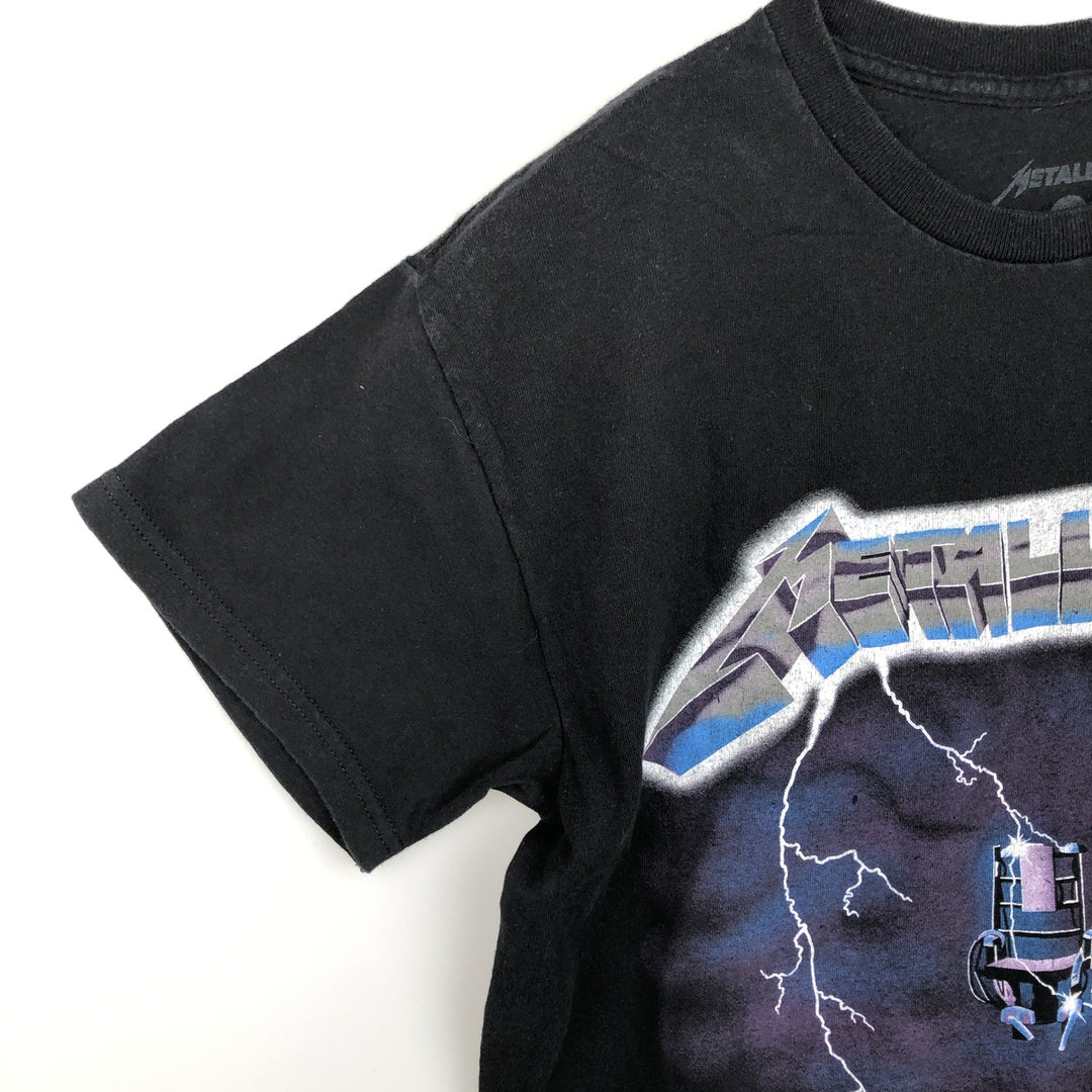 METALLICA Metallica Band T-shirt Band T Men's M size cotton black type Vintage Second Hand