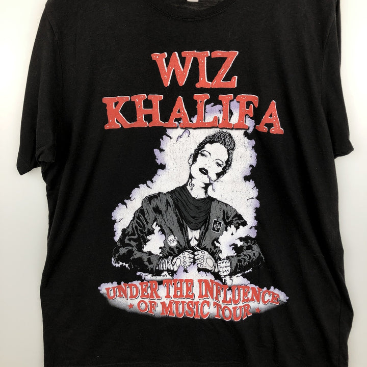 WIZ KHALIFA Wrap T-Shirt (Men's XL equivalent) unclear black type Vintage Second Hand