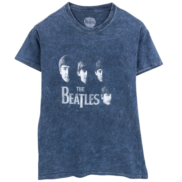 THE BEATLES Band T-shirt, Band T, Men's S size cotton blue type Vintage Second Hand