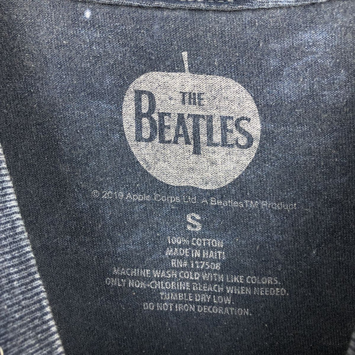 THE BEATLES Band T-shirt, Band T, Men's S size cotton blue type Vintage Second Hand