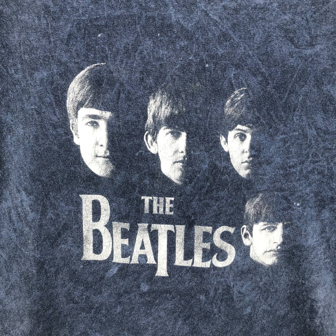THE BEATLES Band T-shirt, Band T, Men's S size cotton blue type Vintage Second Hand