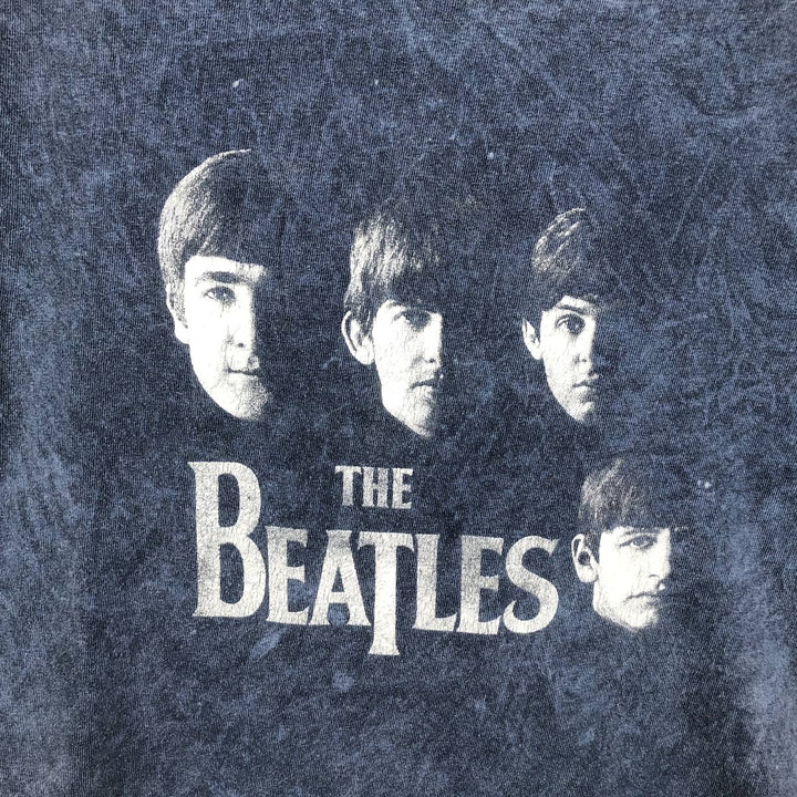 THE BEATLES Band T-shirt, Band T, Men's S size cotton blue type Vintage Second Hand