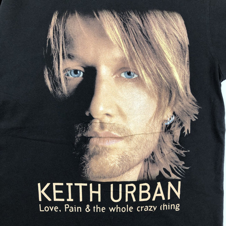 KEITH URBAN Band T-shirt, Made in USA, Men's Size M (approx.) cotton black type Vintage Second Hand