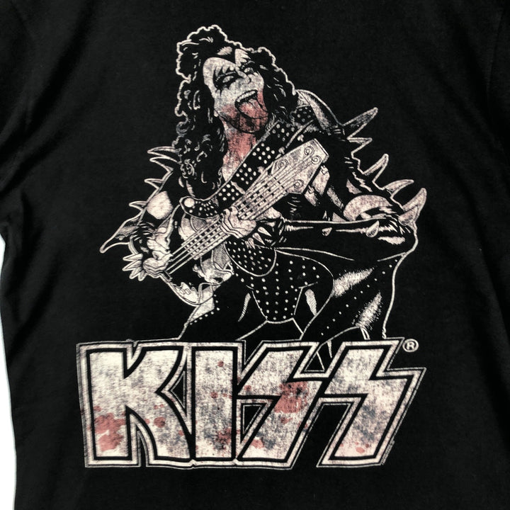 TEN KISS KISS Band T-shirt, Men's XL equivalent. cotton black type Vintage Second Hand