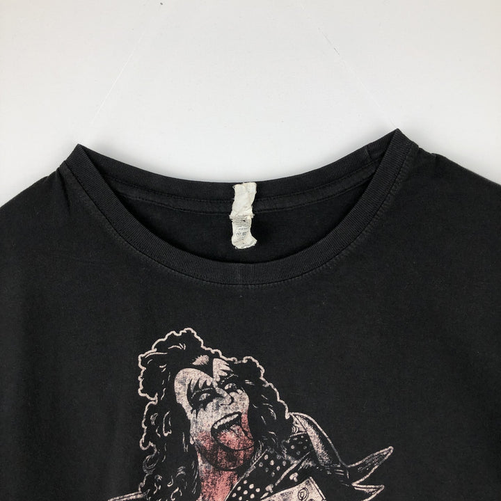 TEN KISS KISS Band T-shirt, Men's XL equivalent. cotton black type Vintage Second Hand
