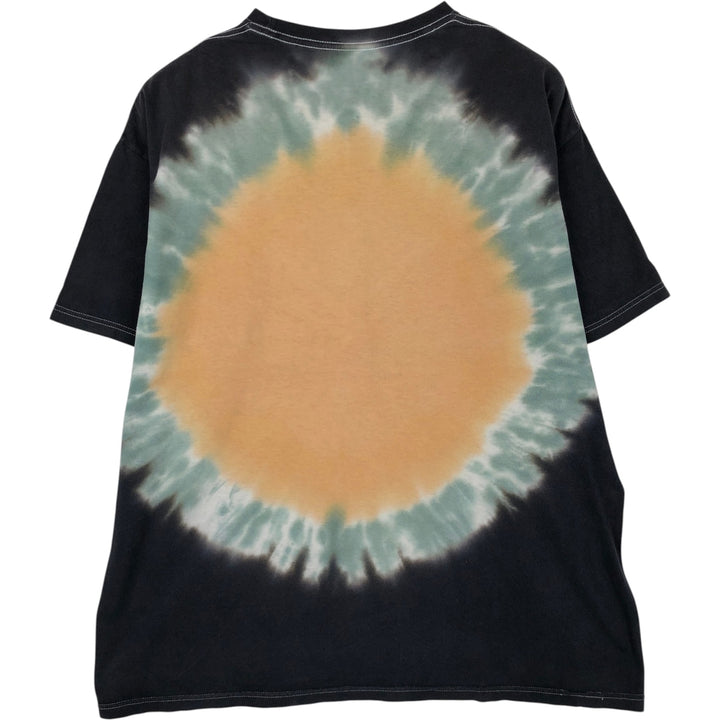 SUBLIME Tie-dye Pattern Band T-shirt, Men's XL size unclear black type Vintage Second Hand