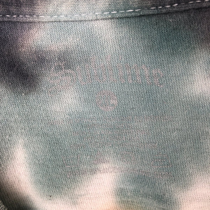 SUBLIME Tie-dye Pattern Band T-shirt, Men's XL size unclear black type Vintage Second Hand