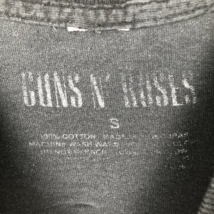 Guns N' Roses Skull Pattern Band T-Shirt (Men's Size S) cotton black type Vintage Second Hand