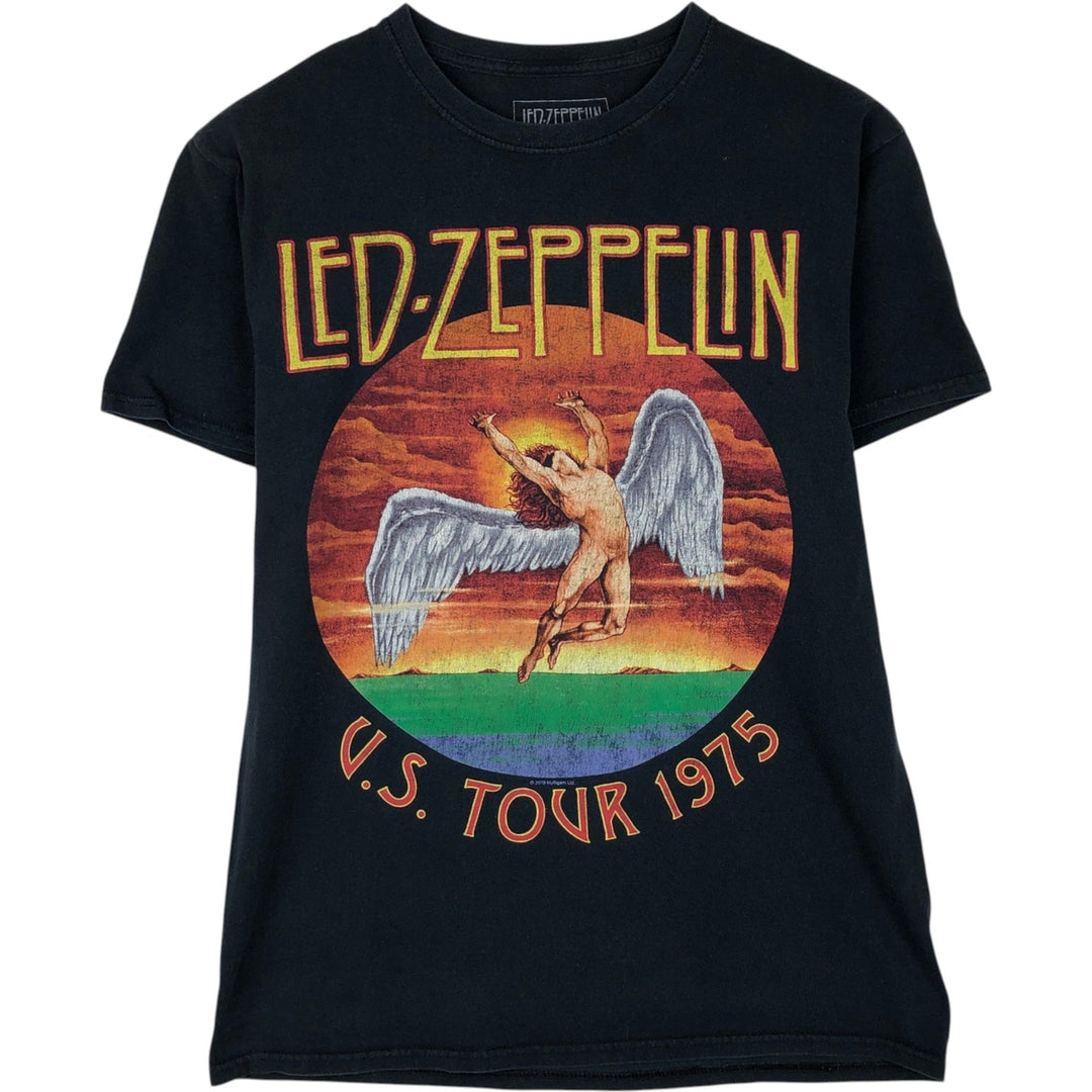 LED ZEPPELIN Led Zeppelin Band T-shirt Band T Men's M size cotton black type Vintage Second Hand