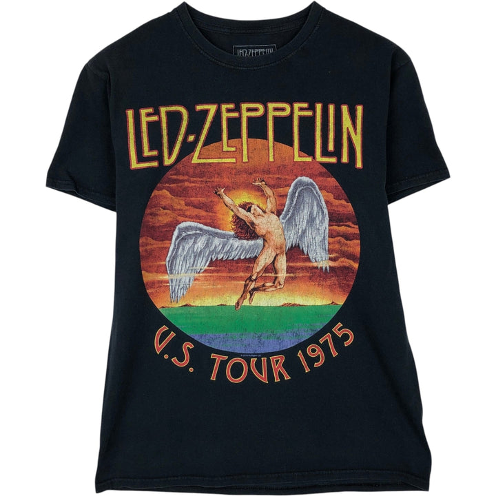 LED ZEPPELIN Led Zeppelin Band T-shirt Band T Men's M size cotton black type Vintage Second Hand