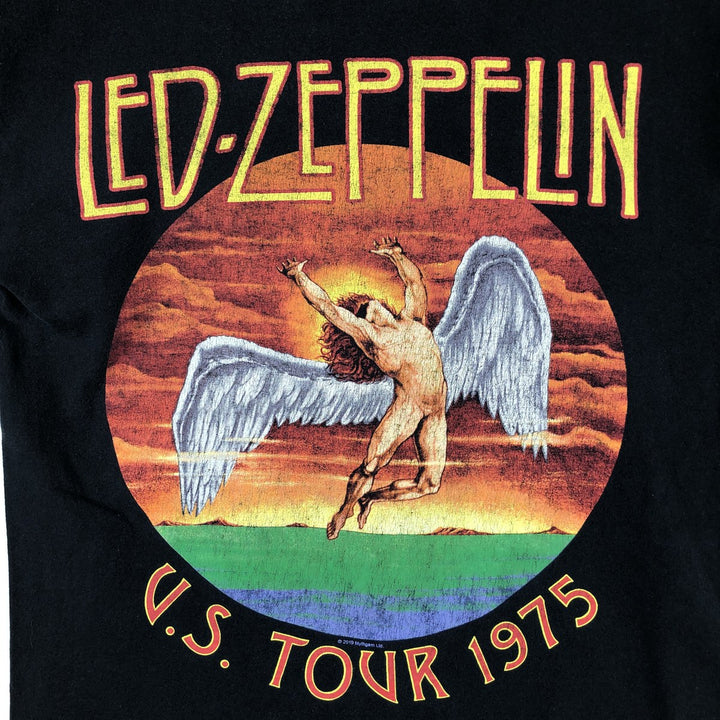 LED ZEPPELIN Led Zeppelin Band T-shirt Band T Men's M size cotton black type Vintage Second Hand