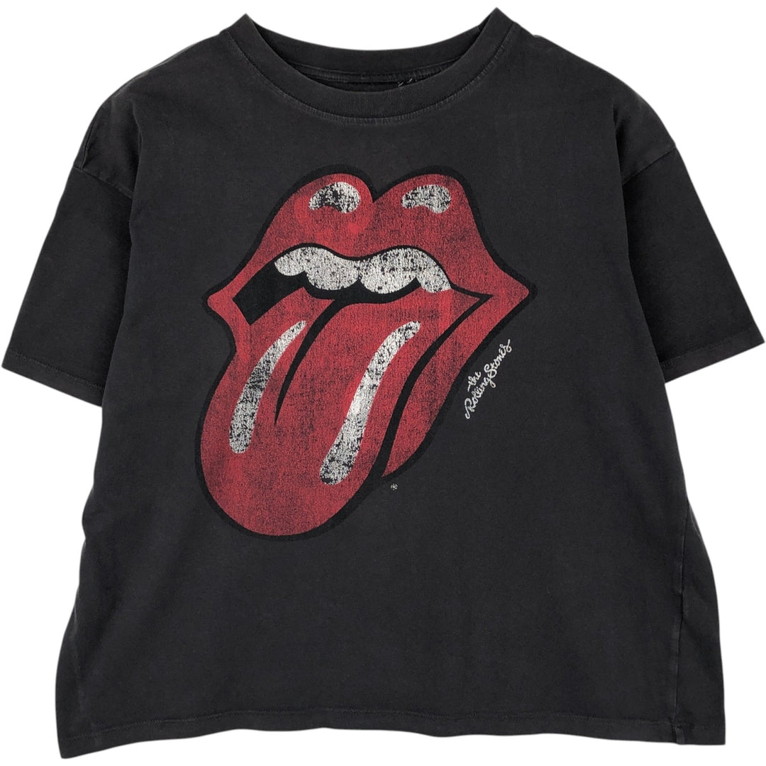 The Rolling Stones Band T-shirt, Men's XL unclear black type Vintage Second Hand