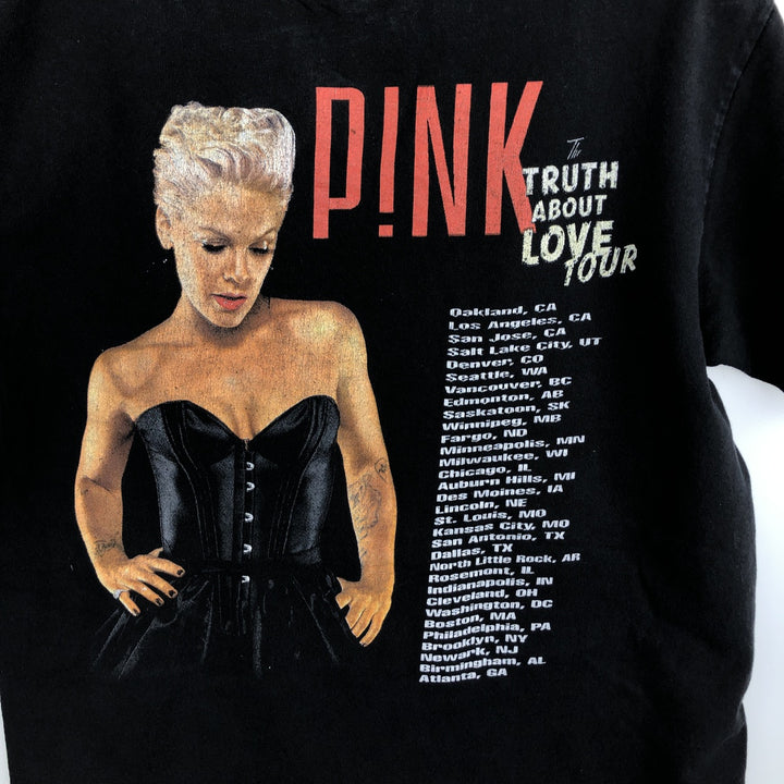 2000'S Alstyle Apparel and Activewear PINK Band T-shirt (Men's size S equivalent) cotton black type Vintage Second Hand
