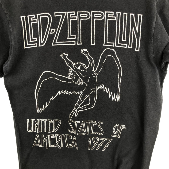 DELTA LED ZEPPELIN Band T-shirt (Men's size M) cotton black type Vintage Second Hand