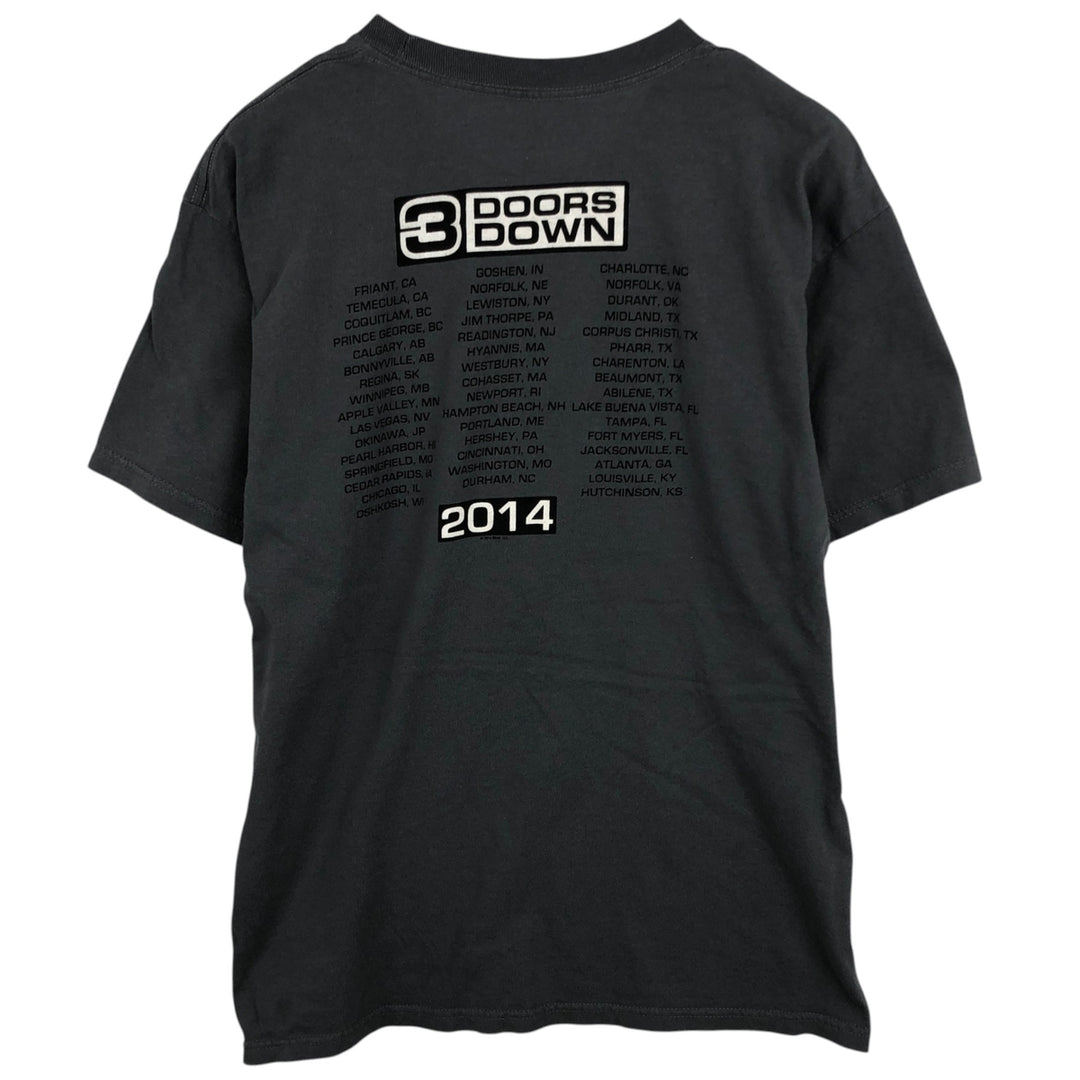 3 DOORS DOWN Band T-Shirt (Men's XL equivalent) unclear gray type Vintage Second Hand