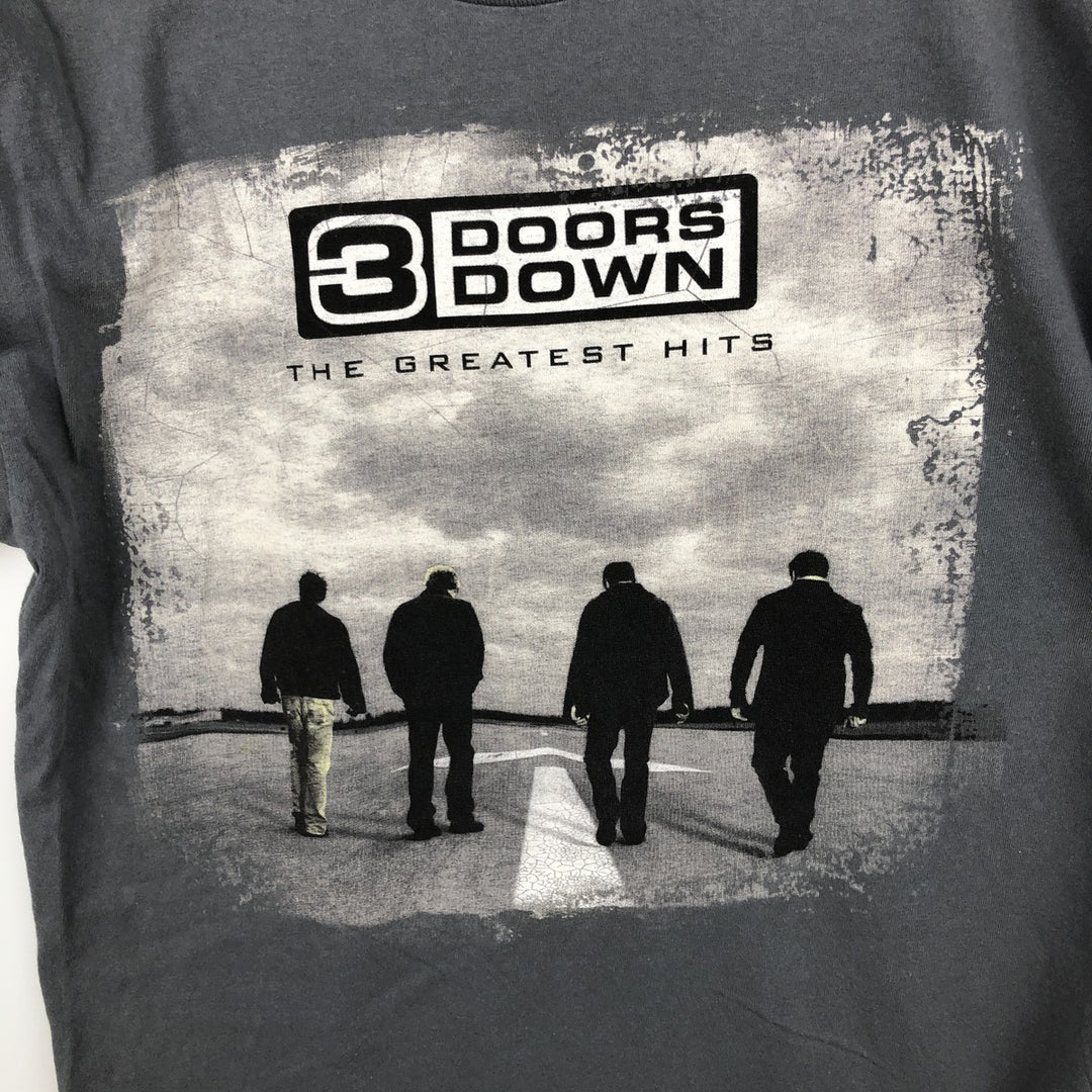 3 DOORS DOWN Band T-Shirt (Men's XL equivalent) unclear gray type Vintage Second Hand