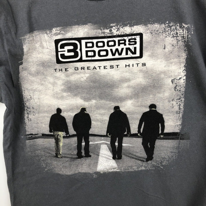 3 DOORS DOWN Band T-Shirt (Men's XL equivalent) unclear gray type Vintage Second Hand