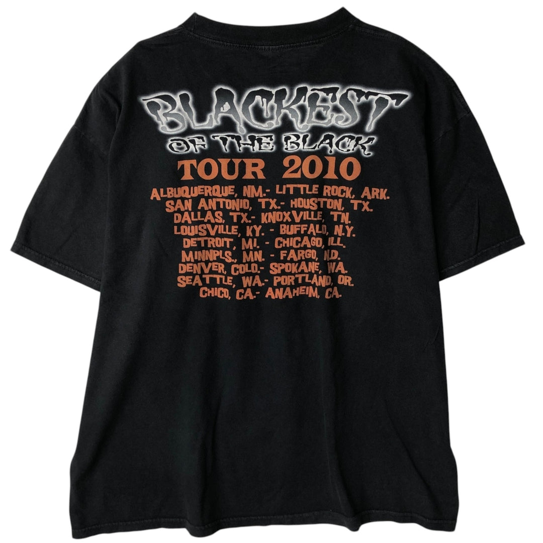 ALSTYLE Danzig Blackest of the Black Tour 2010 Band T-Shirt (Men's XXL equivalent) cotton black type Vintage Second Hand