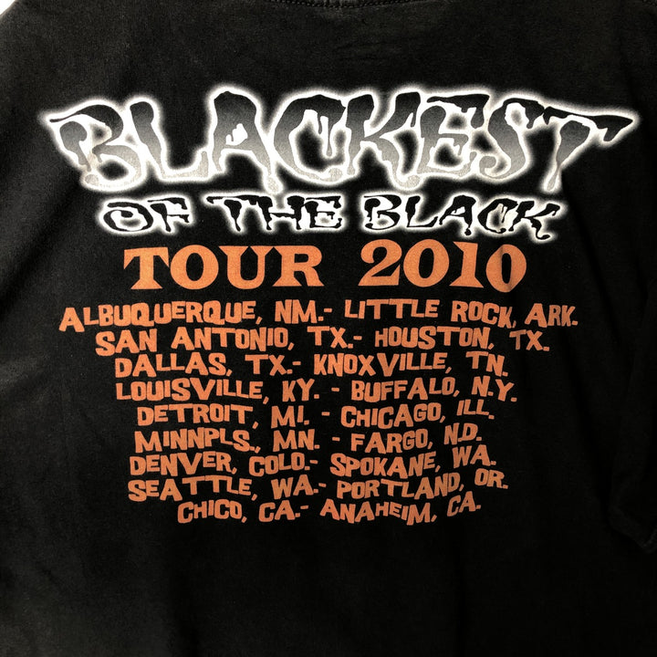 ALSTYLE Danzig Blackest of the Black Tour 2010 Band T-Shirt (Men's XXL equivalent) cotton black type Vintage Second Hand