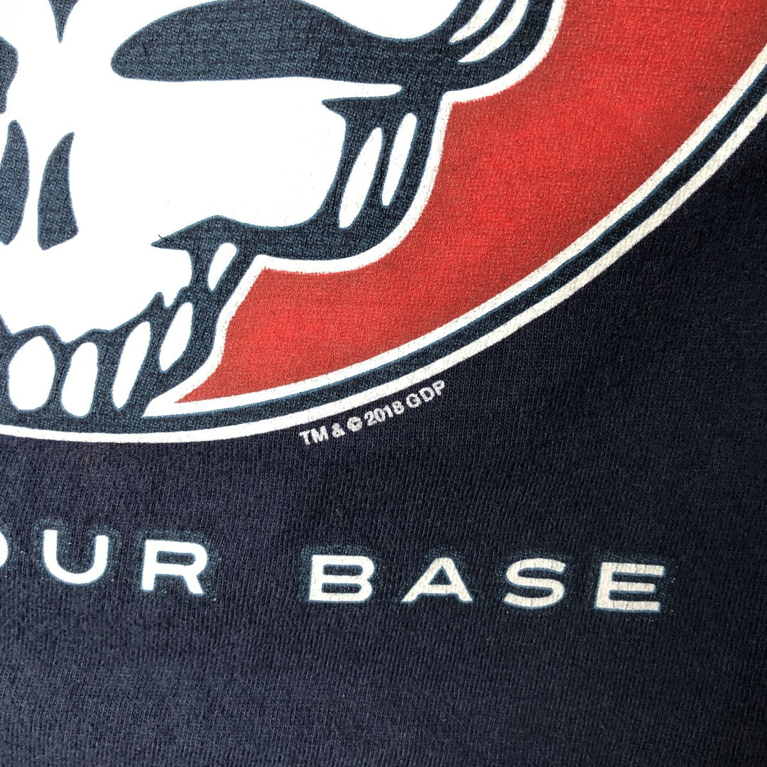 Liquid Blue Grateful Dead MLB Boston Red Sox Print T-Shirt (Men's Size L) cotton navy blue type Vintage Second Hand
