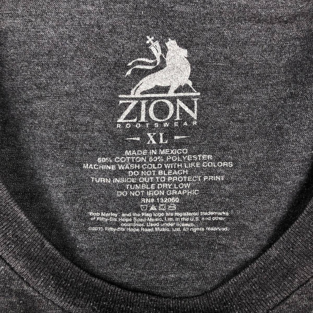 BOB MARLEY Rap T-Shirt (Men's XL equivalent) cotton gray type Vintage Second Hand