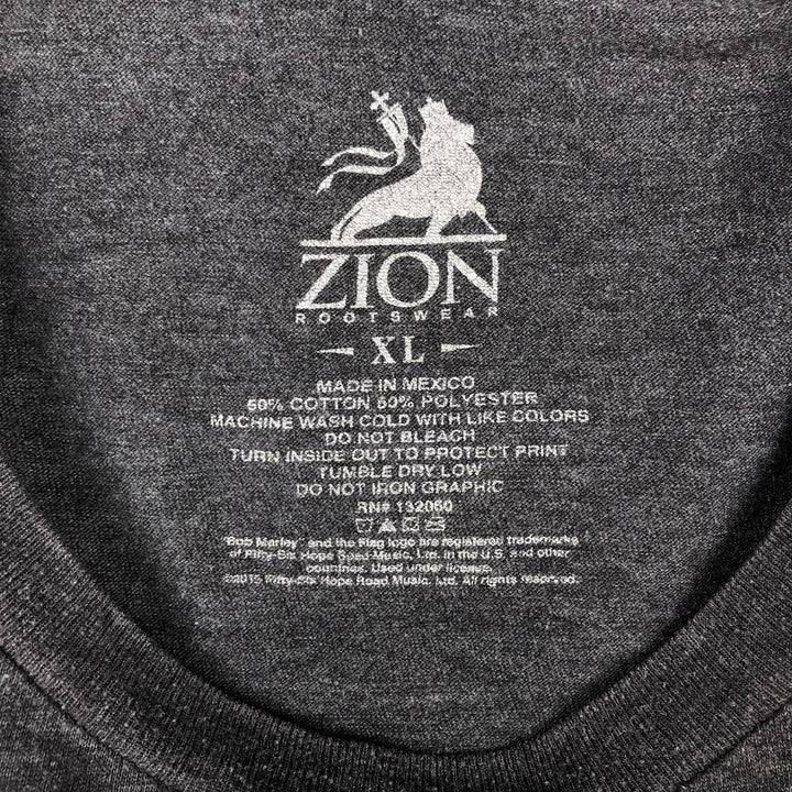 BOB MARLEY Rap T-Shirt (Men's XL equivalent) cotton gray type Vintage Second Hand