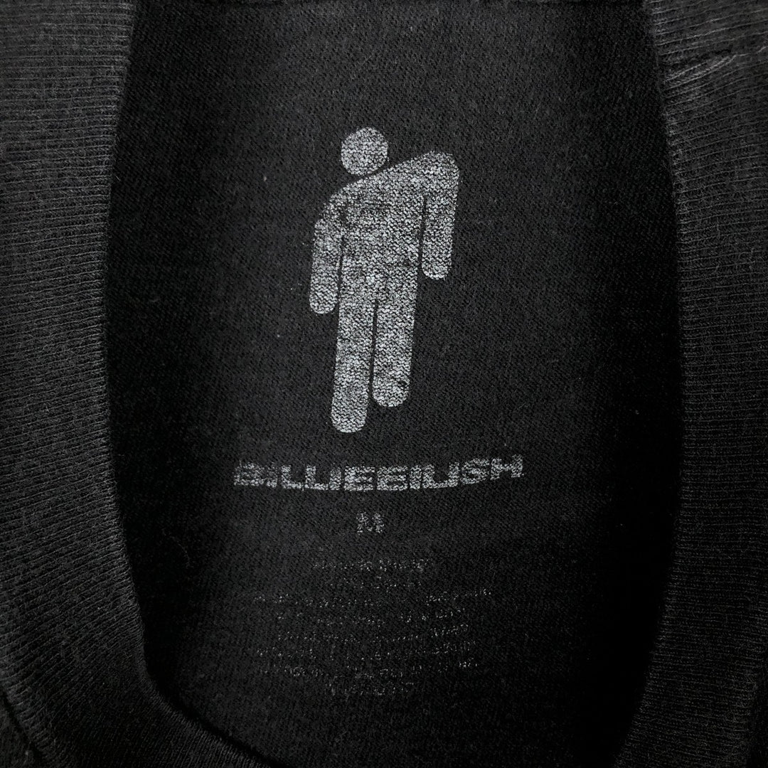 BILLIE EILISH Billie Eilish Band T-shirt Band T Men's M size unclear black type Vintage Second Hand