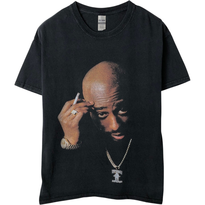 Gildan Ultra Cotton 2-Pac Wrap T-Shirt (Men's Size L) cotton black type Vintage Second Hand