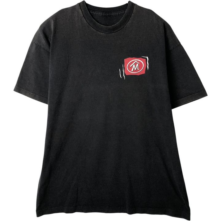 90s-era printed T-shirt, men's size XL. unclear Charcoal Vintage Second Hand