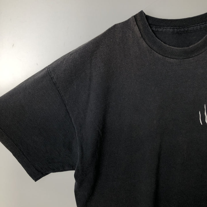 90s-era printed T-shirt, men's size XL. unclear Charcoal Vintage Second Hand
