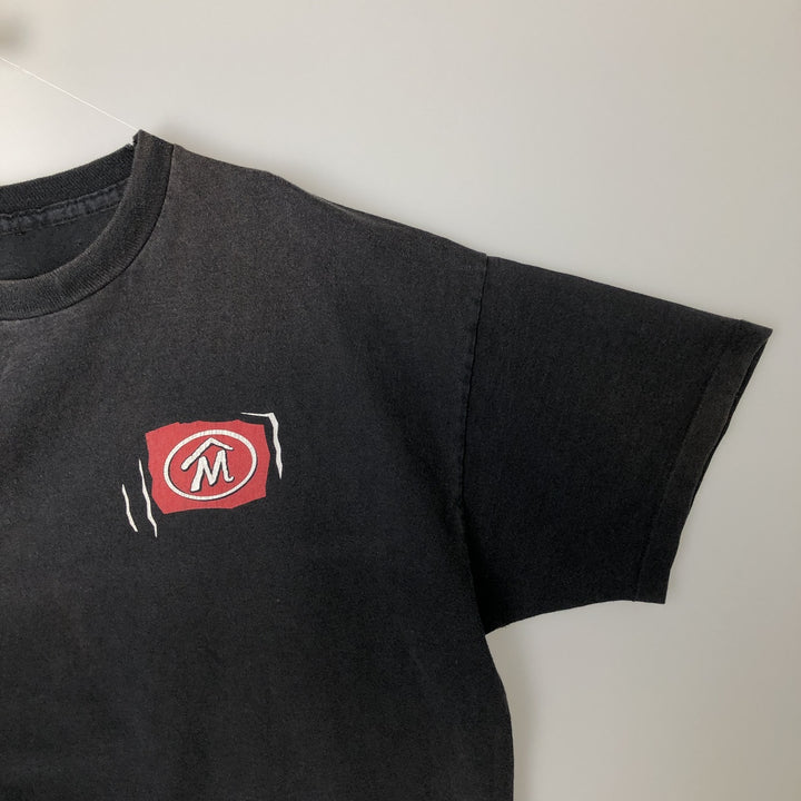 90s-era printed T-shirt, men's size XL. unclear Charcoal Vintage Second Hand