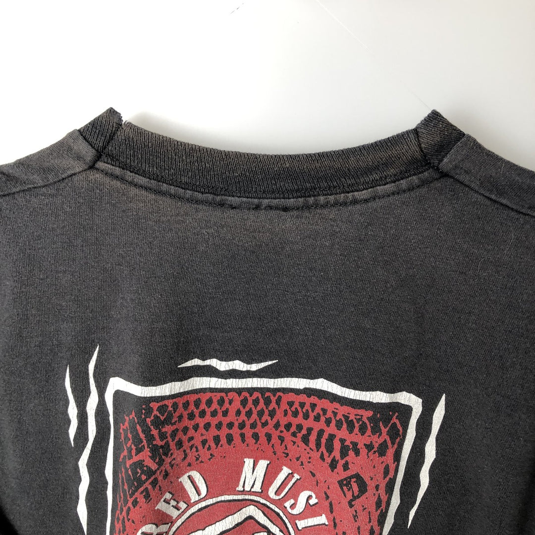 90s-era printed T-shirt, men's size XL. unclear Charcoal Vintage Second Hand