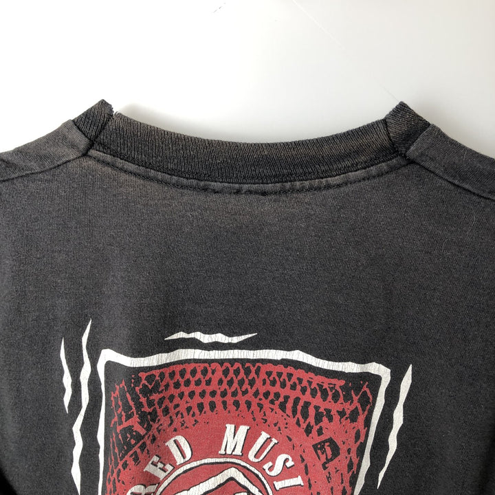 90s-era printed T-shirt, men's size XL. unclear Charcoal Vintage Second Hand