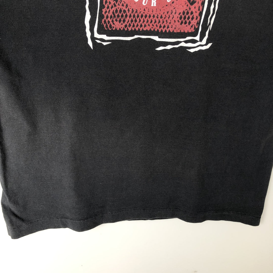 90s-era printed T-shirt, men's size XL. unclear Charcoal Vintage Second Hand