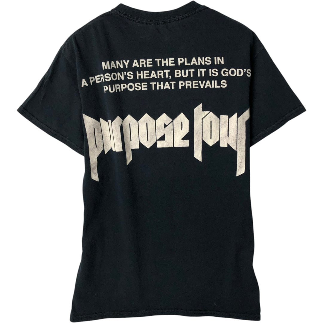 Gildan Heavy Cotton Justin Bieber Band T-Shirt (Men's Size S) cotton black type Vintage Second Hand
