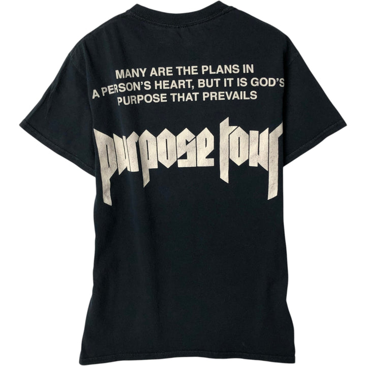 Gildan Heavy Cotton Justin Bieber Band T-Shirt (Men's Size S) cotton black type Vintage Second Hand