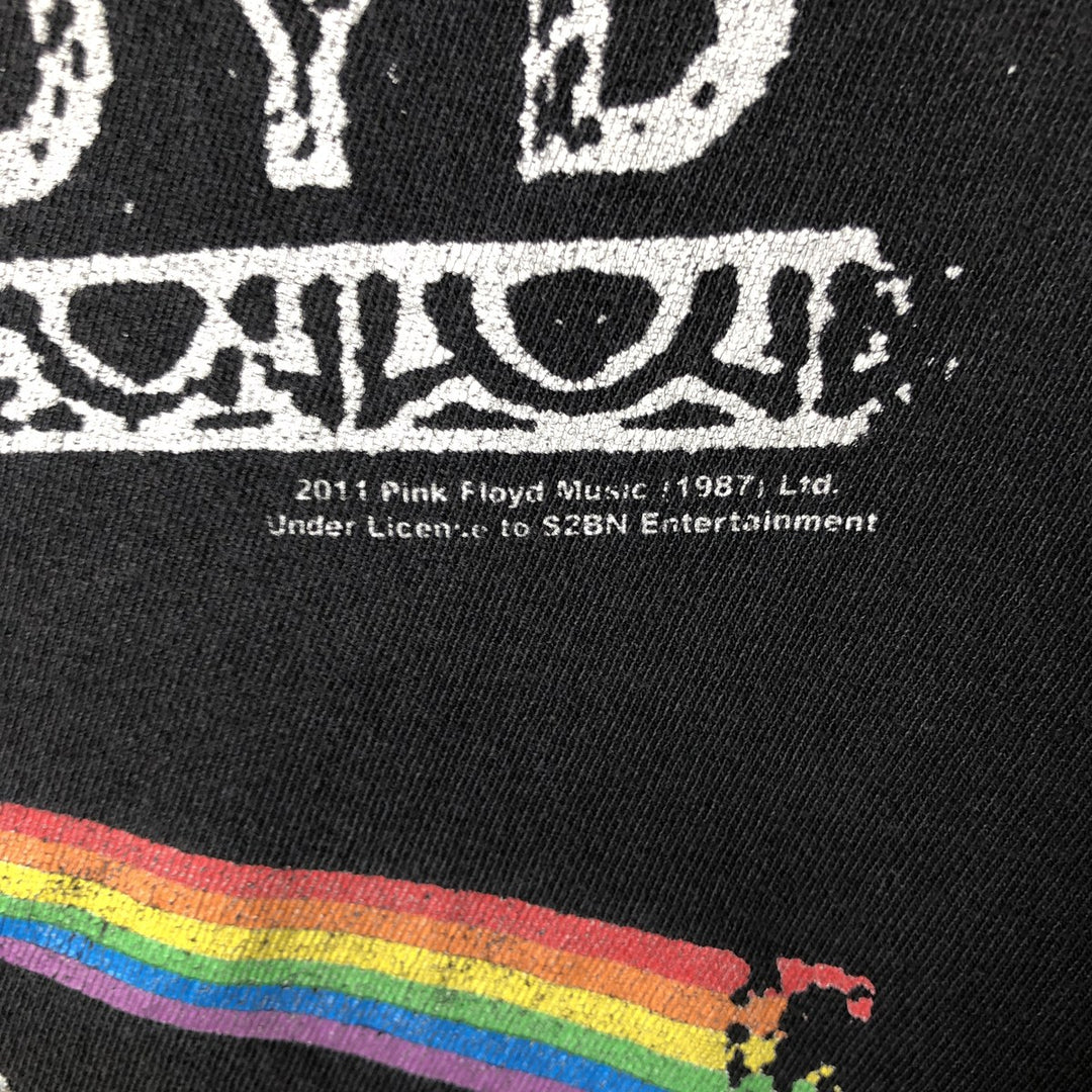 PINK FLOYD Pink Floyd Band T-shirt Band T Men's S size unclear black type Vintage Second Hand