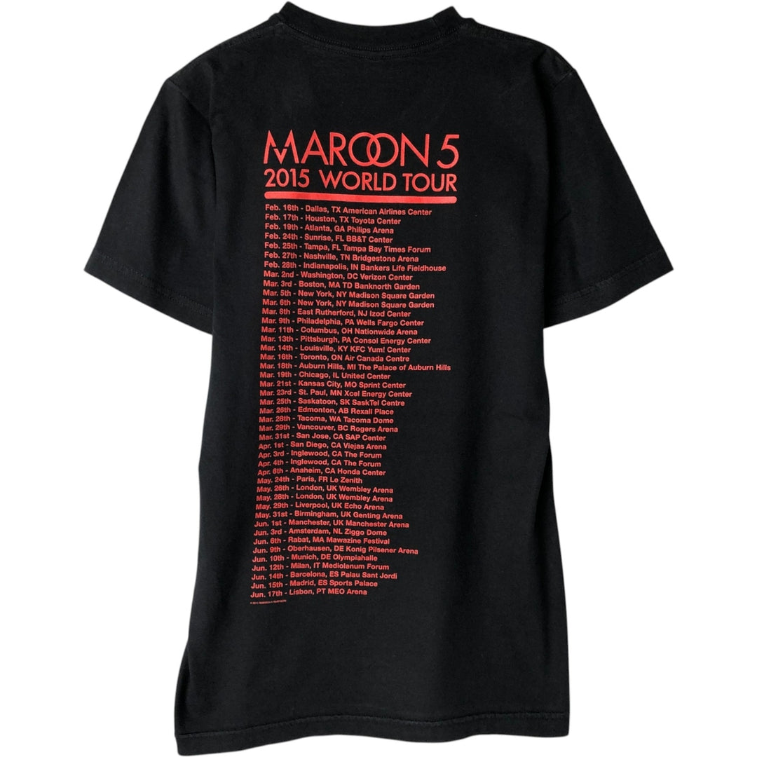 American Apparel Maroon 5 Band T-Shirt, Made in USA, Men's Size S (approx.) cotton black type Vintage Second Hand