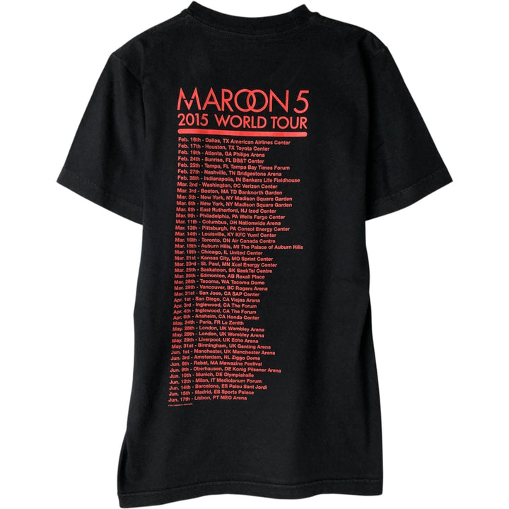 American Apparel Maroon 5 Band T-Shirt, Made in USA, Men's Size S (approx.) cotton black type Vintage Second Hand