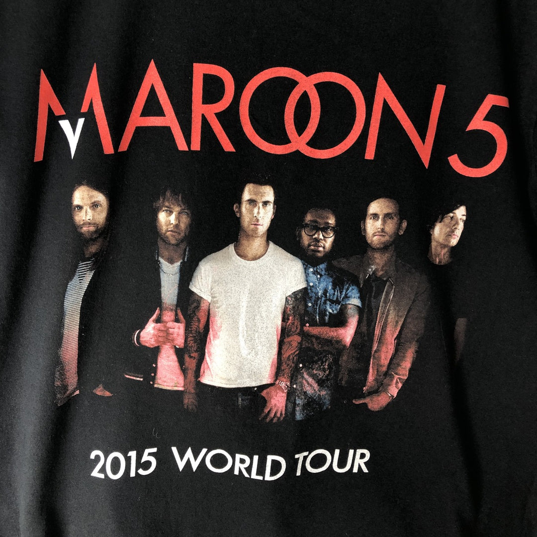 American Apparel Maroon 5 Band T-Shirt, Made in USA, Men's Size S (approx.) cotton black type Vintage Second Hand