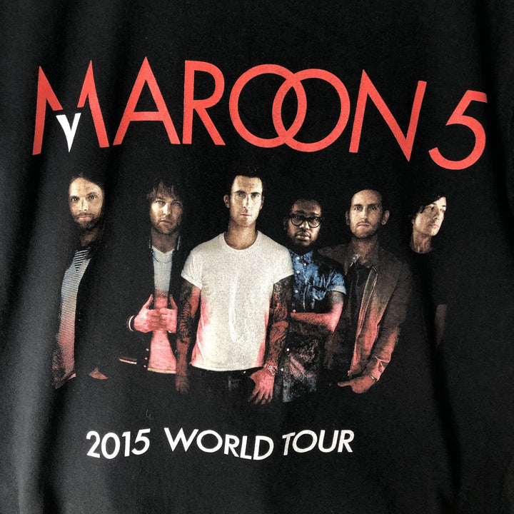American Apparel Maroon 5 Band T-Shirt, Made in USA, Men's Size S (approx.) cotton black type Vintage Second Hand