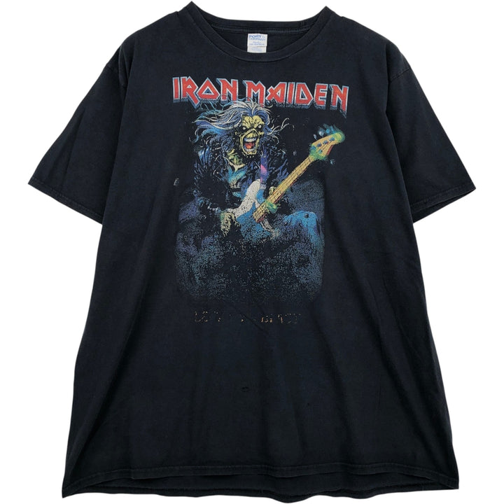 PORT&COMPANY IRON MAIDEN Band T-shirt (Men's XXL equivalent) cotton black type Vintage Second Hand
