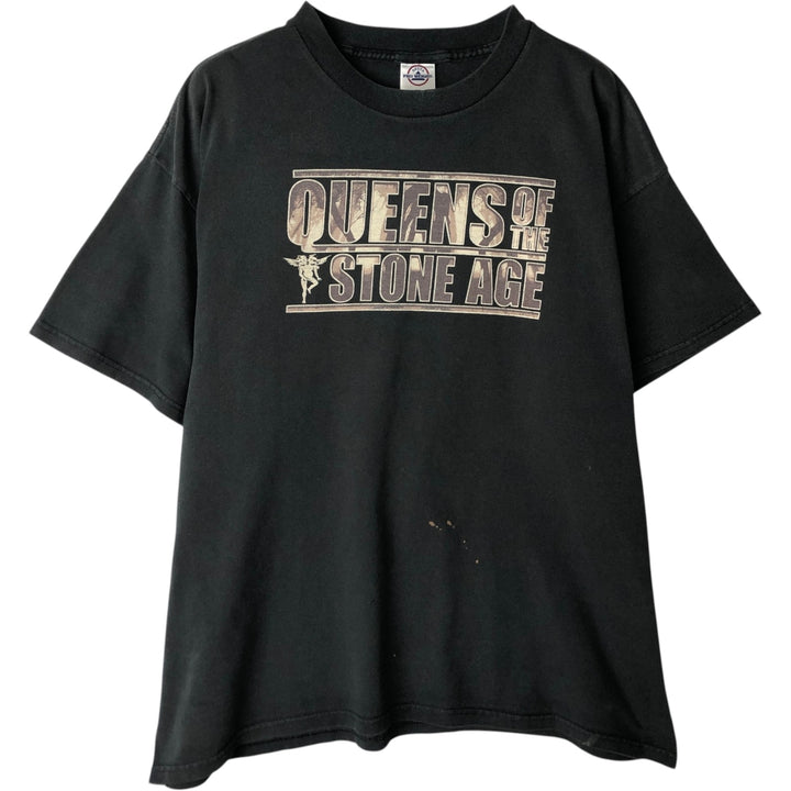 DELTA QUEENS OF THE STONE AGE Band T-Shirt, Made in USA, Men's XL equivalent. cotton black type Vintage Second Hand