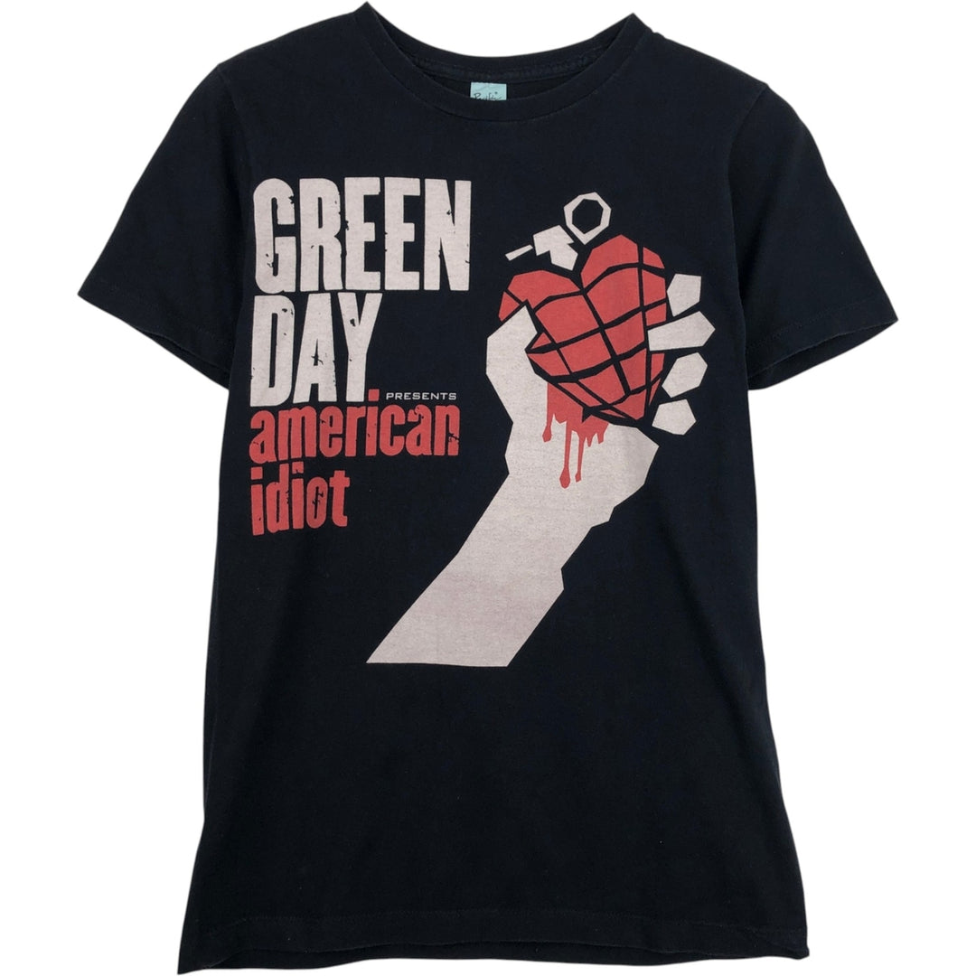 PACIFIC GREEN DAY Band T-shirt (Men's size S equivalent) unclear black type Vintage Second Hand
