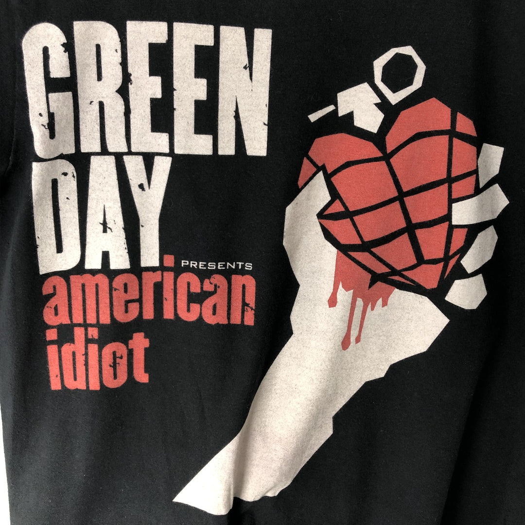 PACIFIC GREEN DAY Band T-shirt (Men's size S equivalent) unclear black type Vintage Second Hand