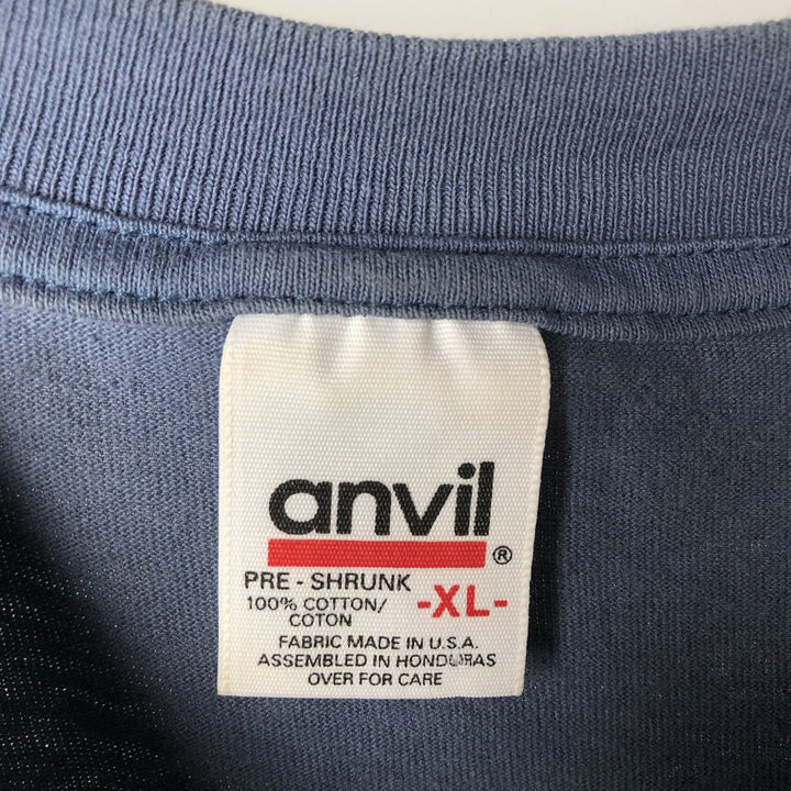 90'S Anvil HANSON Band T-Shirt, Made in USA, Men's XL equivalent, Vintage cotton Blue type light blue Vintage Second Hand