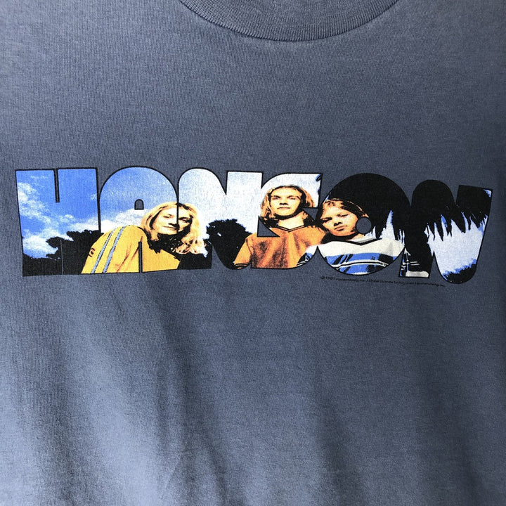 90'S Anvil HANSON Band T-Shirt, Made in USA, Men's XL equivalent, Vintage cotton Blue type light blue Vintage Second Hand
